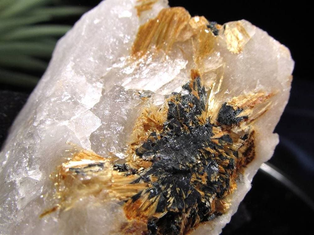 ゴールドルチル ヘマタイト 原石 母岩付き 金運