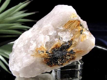 ゴールドルチル ヘマタイト 原石 母岩付き 金運