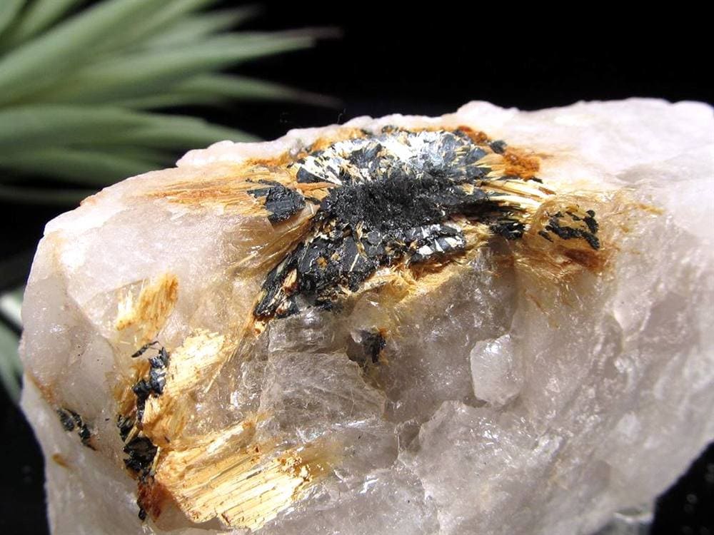 ゴールドルチル ヘマタイト 原石 母岩付き 金運