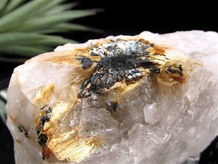 ゴールドルチル ヘマタイト 原石 母岩付き 金運