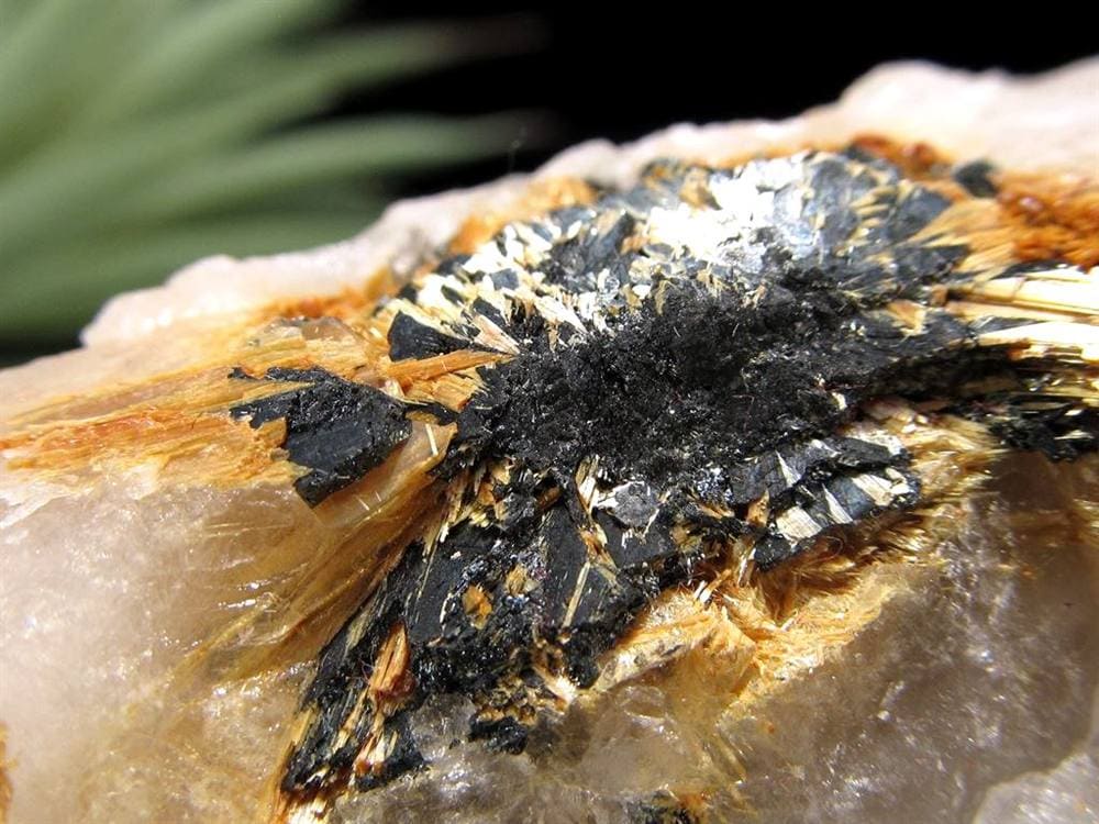 ゴールドルチル ヘマタイト 原石 母岩付き 金運