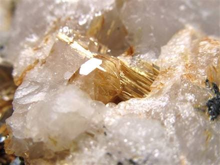 ゴールドルチル ヘマタイト 原石 母岩付き 金運