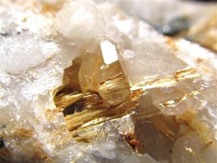 ゴールドルチル ヘマタイト 原石 母岩付き 金運