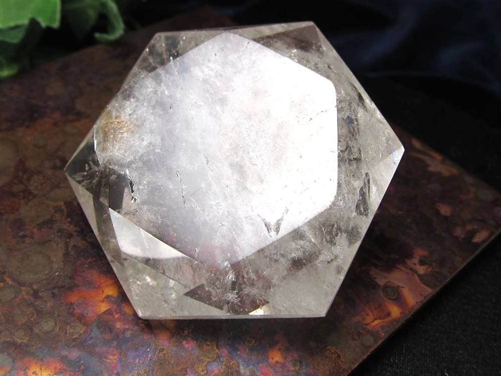 アイリスクォーツ 虹入り水晶 ヘキサゴン 六芒星 レインボー水晶