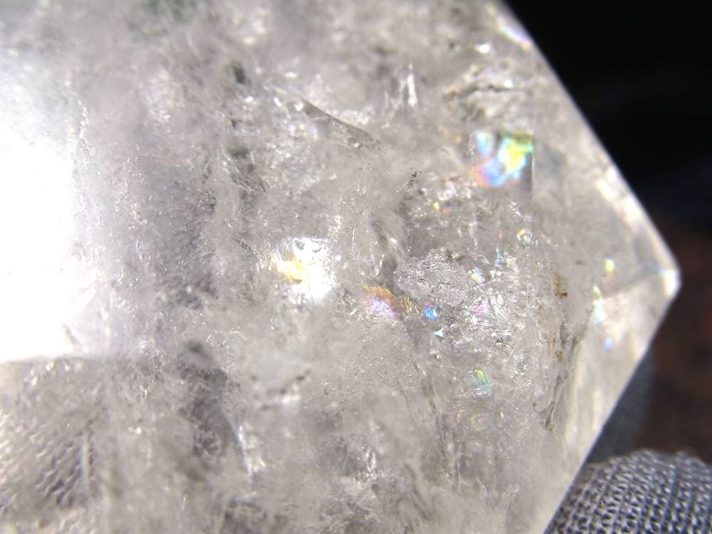アイリスクォーツ 虹入り水晶 ヘキサゴン 六芒星 レインボー水晶