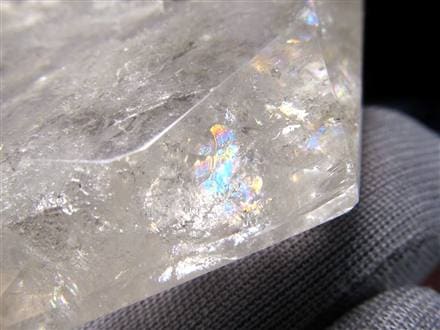 アイリスクォーツ 虹入り水晶 ヘキサゴン 六芒星 レインボー水晶
