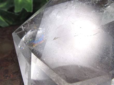 アイリスクォーツ 虹入り水晶 ヘキサゴン 六芒星 レインボー水晶