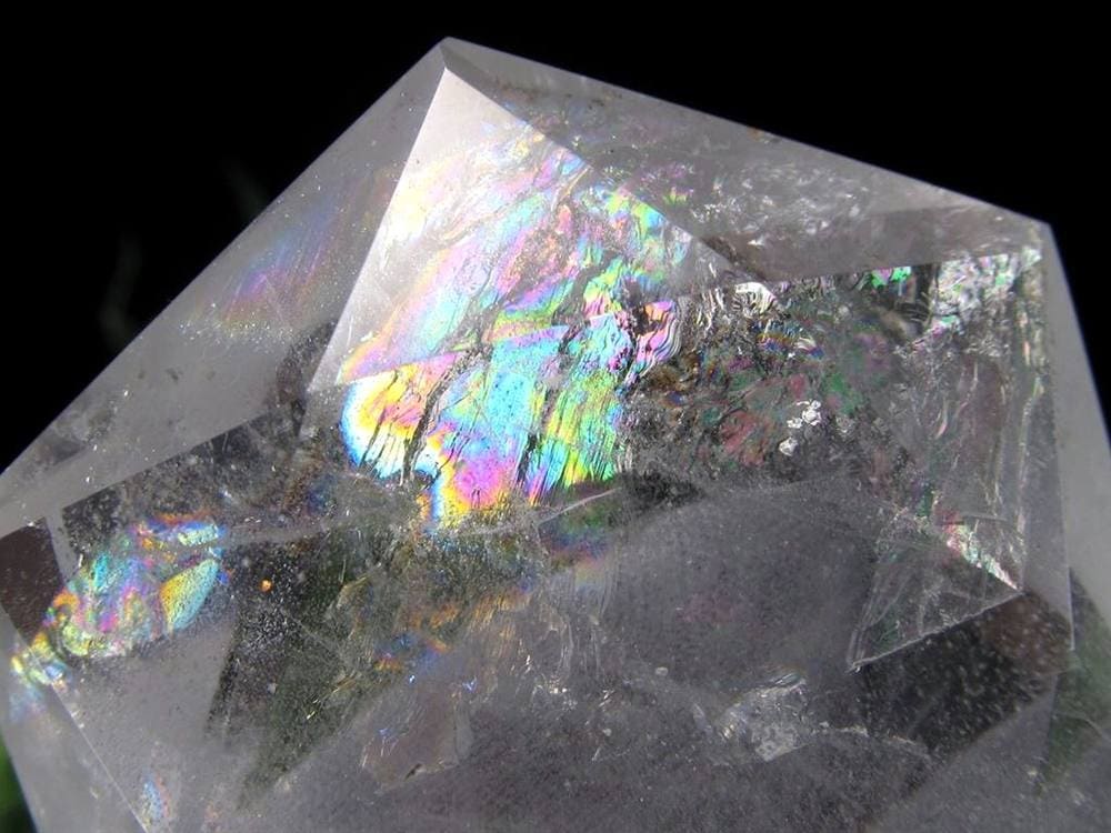 アイリスクォーツ 虹入り水晶 ヘキサゴン 六芒星 レインボー水晶