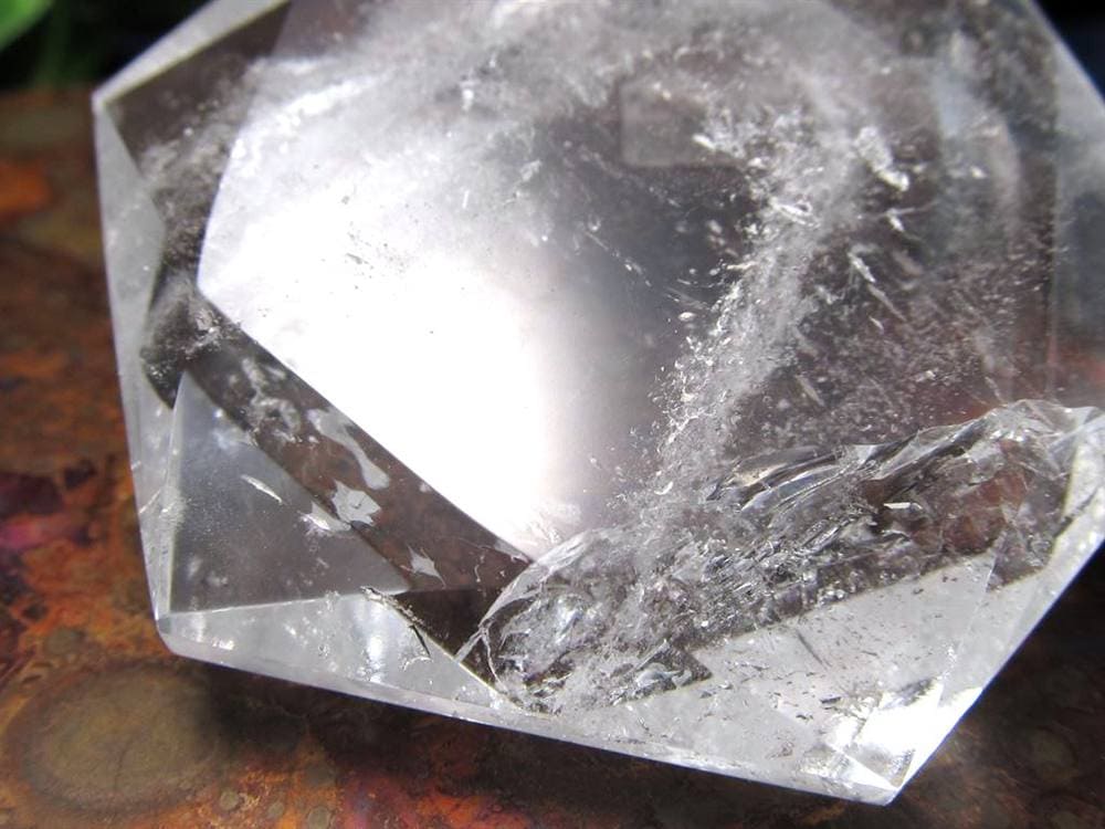 アイリスクォーツ 虹入り水晶 ヘキサゴン 六芒星 レインボー水晶