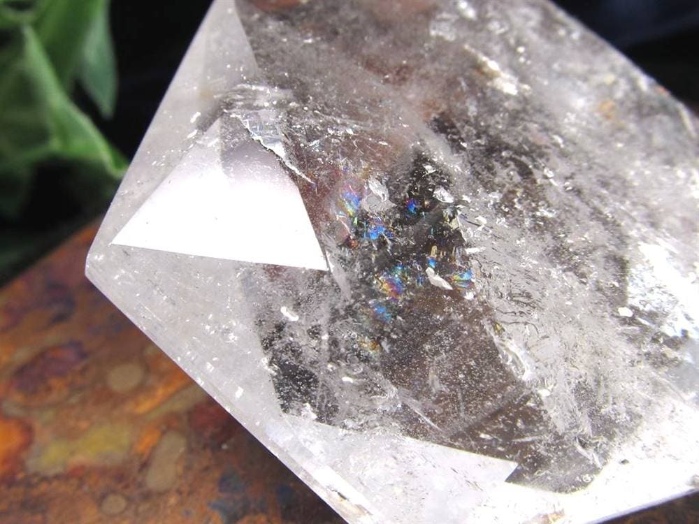 アイリスクォーツ 虹入り水晶 ヘキサゴン 六芒星 レインボー水晶