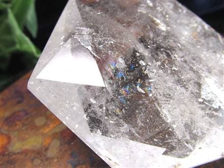 アイリスクォーツ 虹入り水晶 ヘキサゴン 六芒星 レインボー水晶