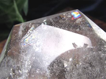 アイリスクォーツ 虹入り水晶 ヘキサゴン 六芒星 レインボー水晶