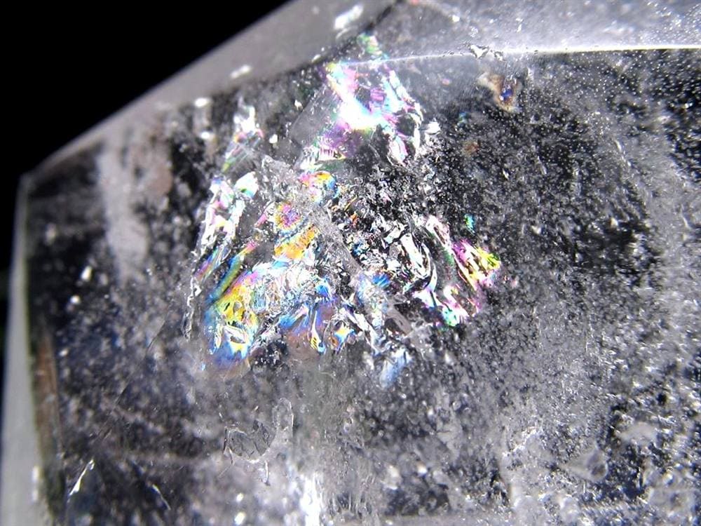 アイリスクォーツ 虹入り水晶 ヘキサゴン 六芒星 レインボー水晶