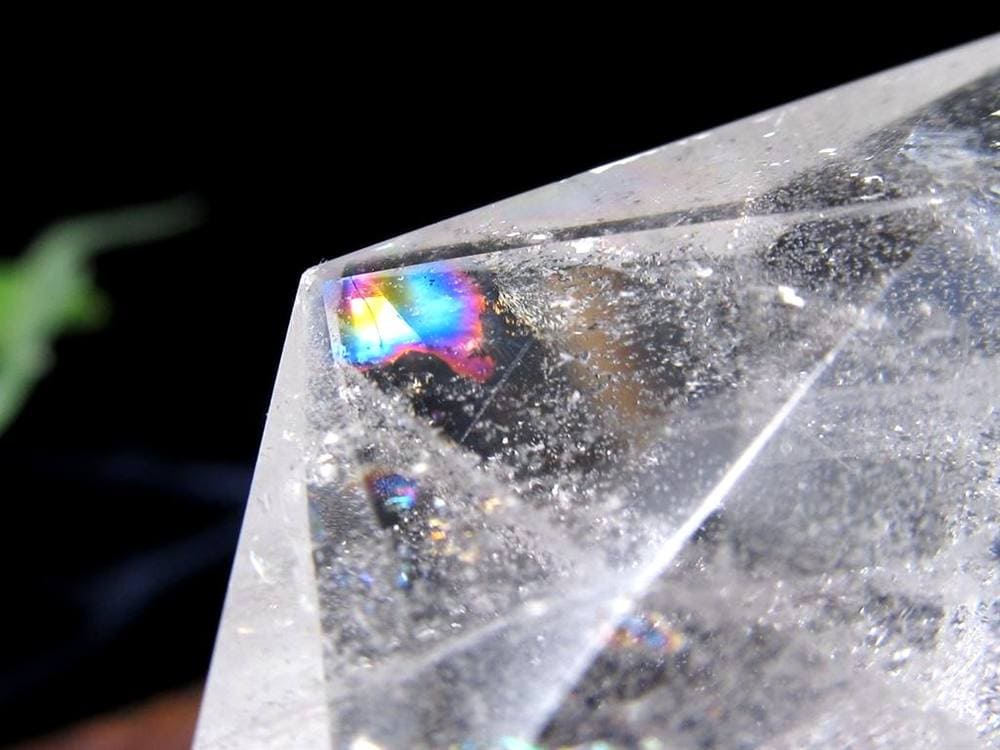 アイリスクォーツ 虹入り水晶 ヘキサゴン 六芒星 レインボー水晶