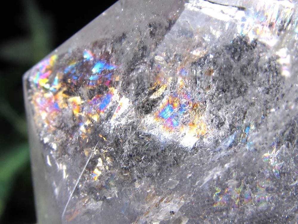 アイリスクォーツ 虹入り水晶 ヘキサゴン 六芒星 レインボー水晶