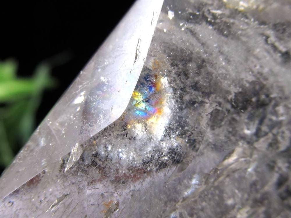 アイリスクォーツ 虹入り水晶 ヘキサゴン 六芒星 レインボー水晶