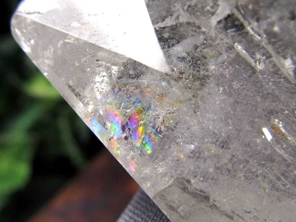 アイリスクォーツ 虹入り水晶 ヘキサゴン 六芒星 レインボー水晶