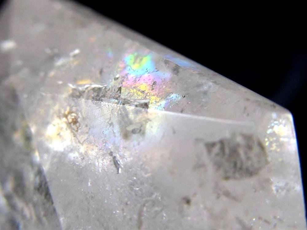 アイリスクォーツ 虹入り水晶 ヘキサゴン 六芒星 レインボー水晶