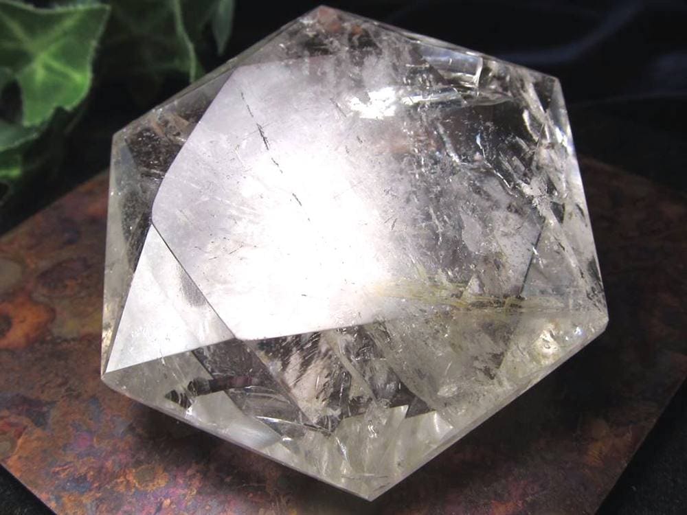 アイリスクォーツ 虹入り水晶 ヘキサゴン 六芒星 レインボー水晶