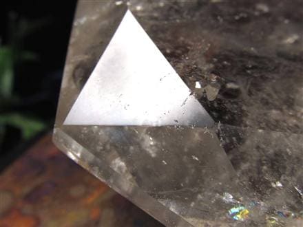 アイリスクォーツ 虹入り水晶 ヘキサゴン 六芒星 レインボー水晶