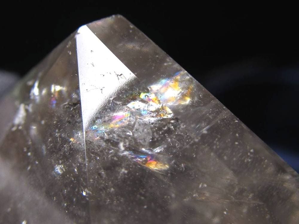 アイリスクォーツ 虹入り水晶 ヘキサゴン 六芒星 レインボー水晶