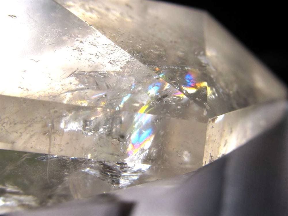 アイリスクォーツ 虹入り水晶 ヘキサゴン 六芒星 レインボー水晶