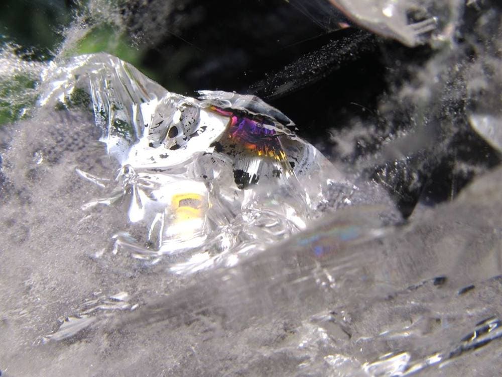 アイリスクォーツ 虹入り水晶 ヘキサゴン 六芒星 レインボー水晶