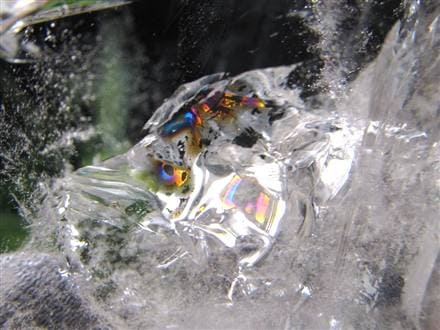 アイリスクォーツ 虹入り水晶 ヘキサゴン 六芒星 レインボー水晶