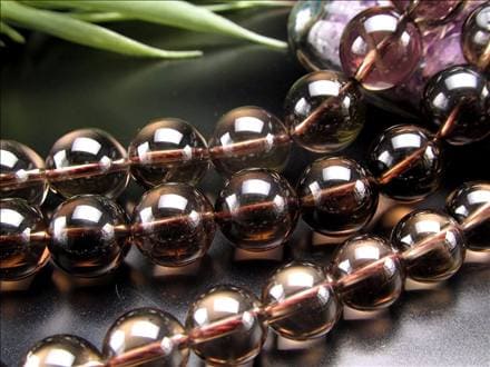 スモーキークォーツ,煙水晶,ビーズ連,連材