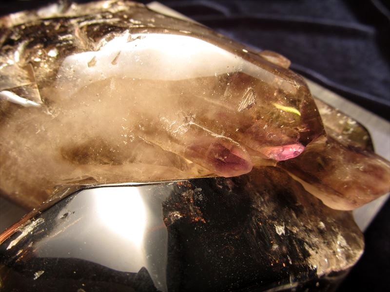 ☆激レア水入り！極上1点物置物☆水が入ったアメジスト・スモーキー