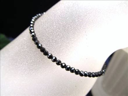 ブラックスピネル ブレスレット 尖晶石 8月の誕生石 天然石