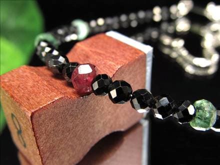 ブラックスピネル トルマリン ブレスレット 10月の誕生石 8月の誕生石