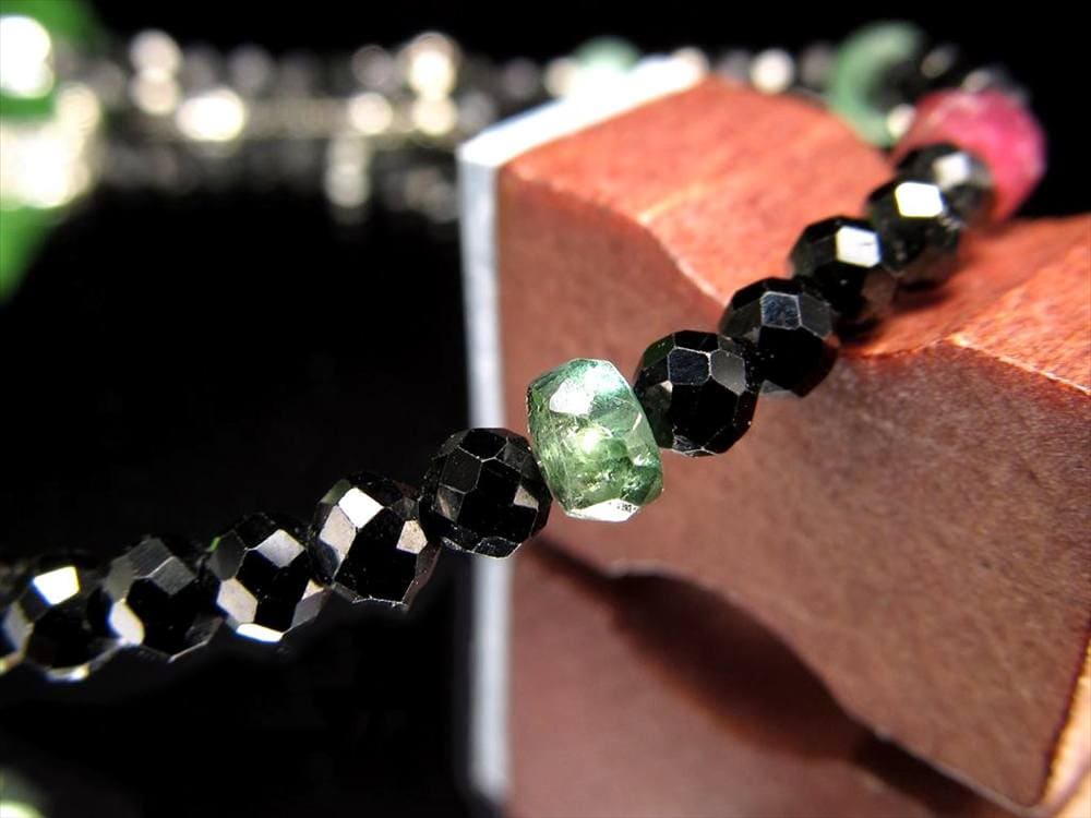 ブラックスピネル トルマリン ブレスレット 10月の誕生石 8月の誕生石
