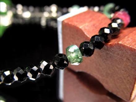 ブラックスピネル トルマリン ブレスレット 10月の誕生石 8月の誕生石