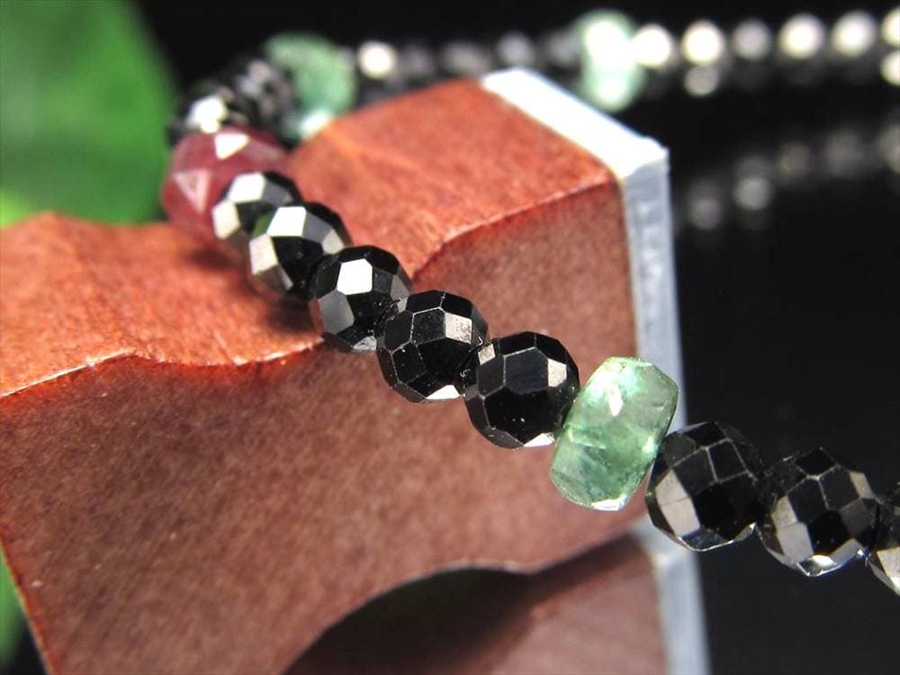ブラックスピネル トルマリン ブレスレット 10月の誕生石 8月の誕生石
