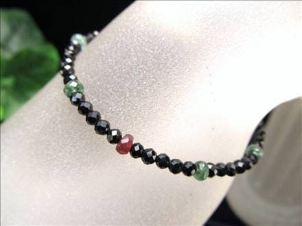 ブラックスピネル トルマリン ブレスレット 10月の誕生石 8月の誕生石