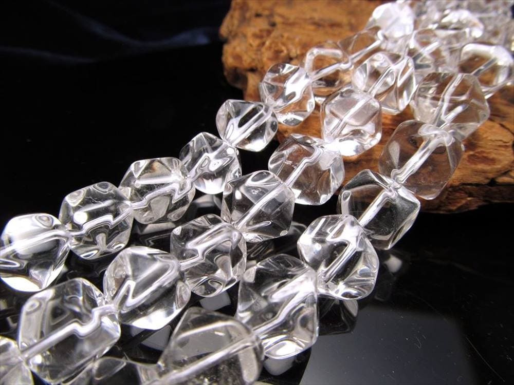水晶 クォーツ クリスタル 一連 ビーズ