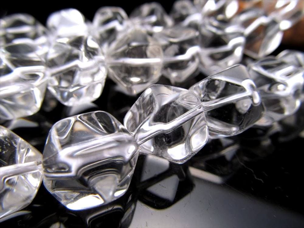 水晶 クォーツ クリスタル 一連 ビーズ