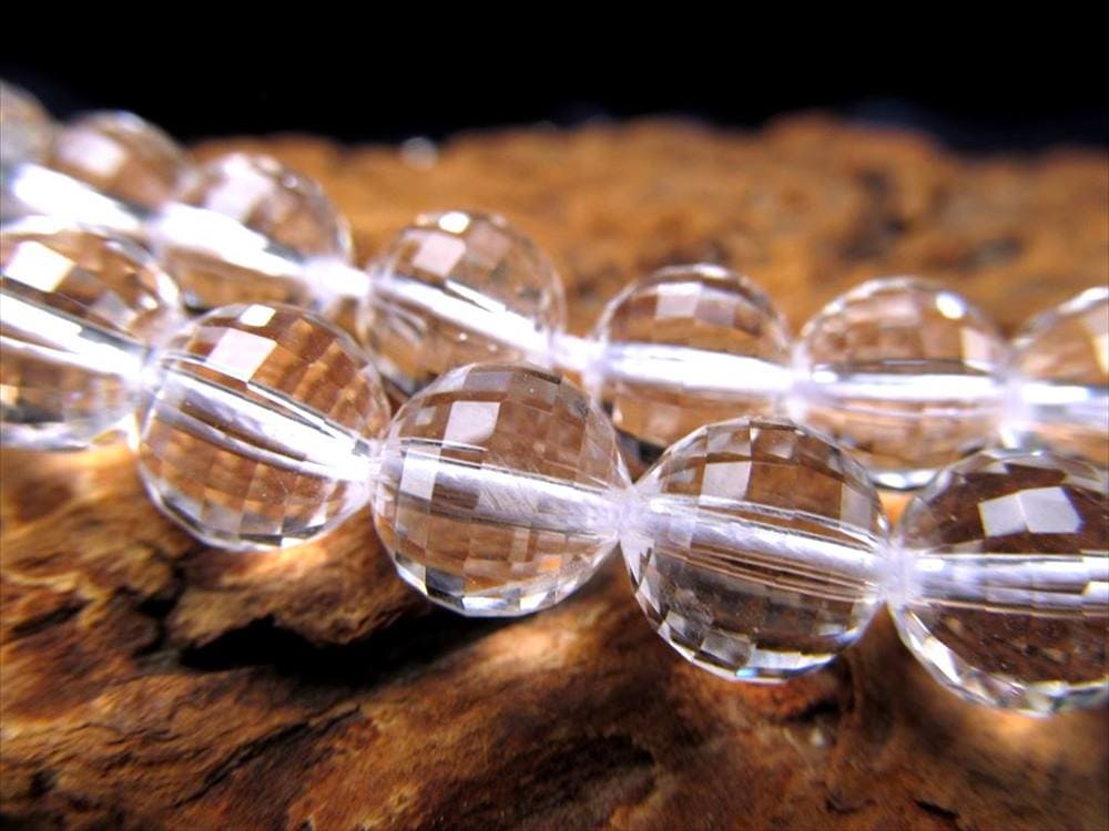 水晶 クォーツ クリスタル 一連 ビーズ