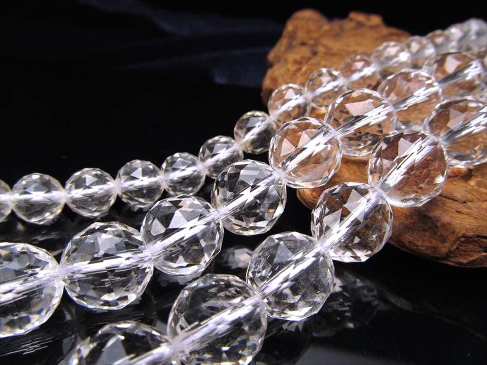 水晶 クォーツ クリスタル 一連 ビーズ