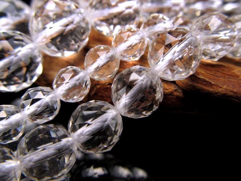 水晶 クォーツ クリスタル 一連 ビーズ