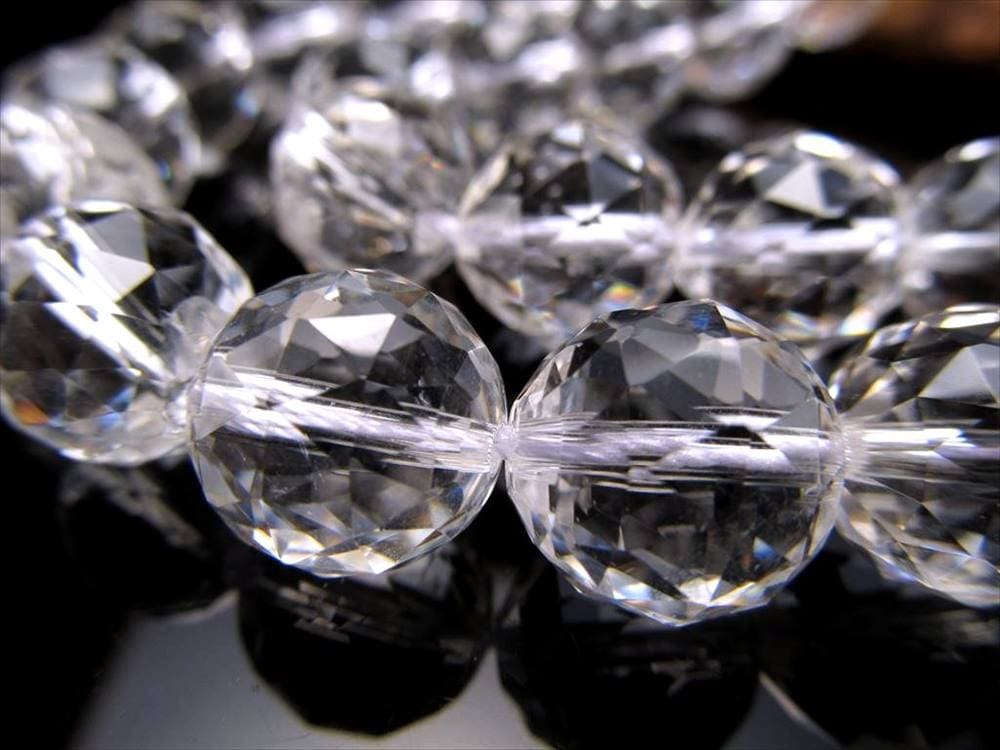 水晶 クォーツ クリスタル 一連 ビーズ