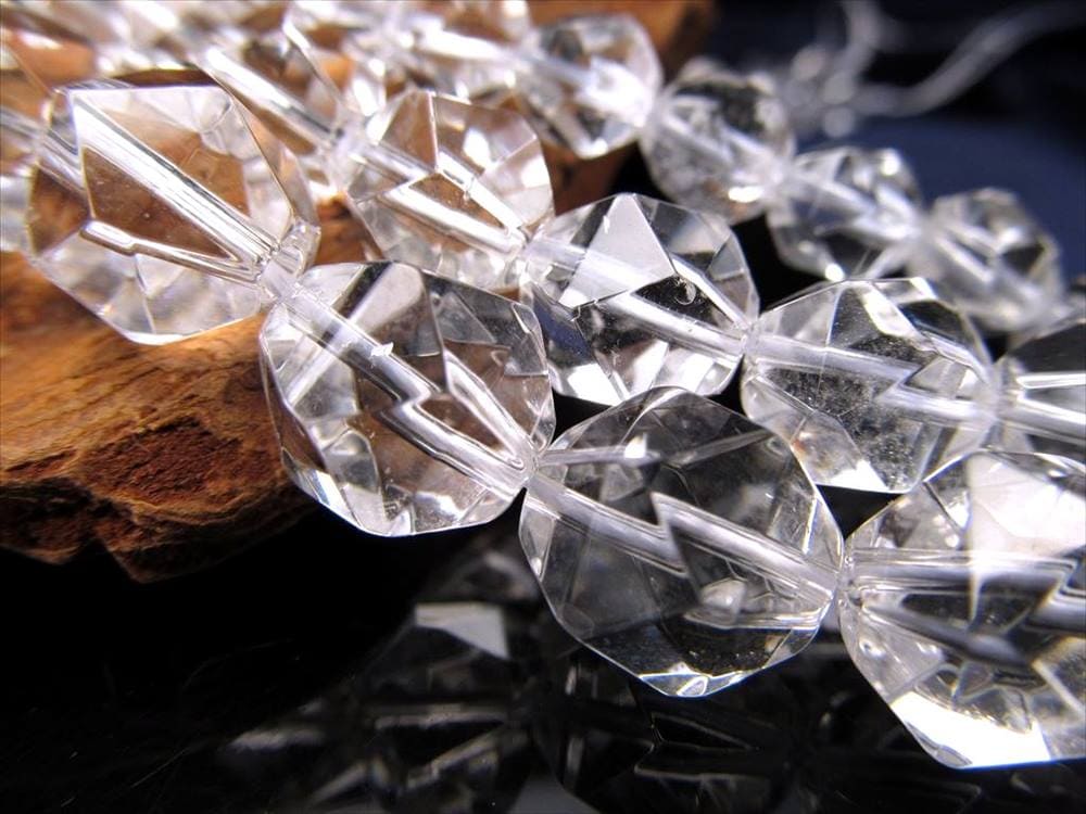 水晶 クォーツ クリスタル 一連 ビーズ