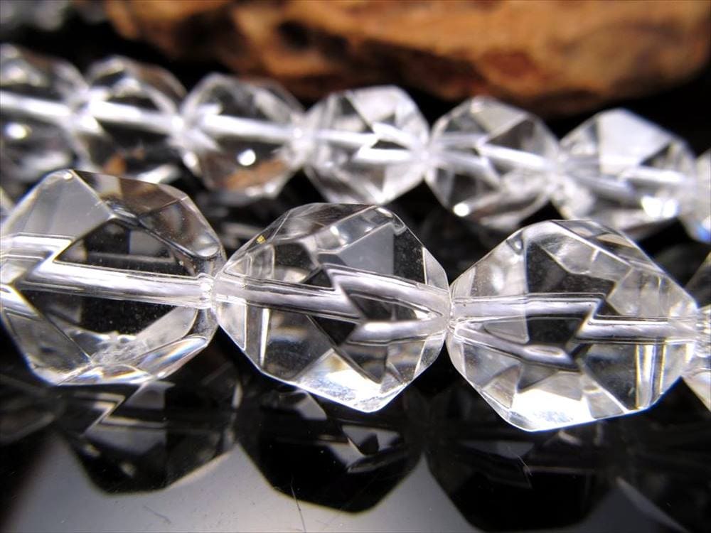 水晶 クォーツ クリスタル 一連 ビーズ