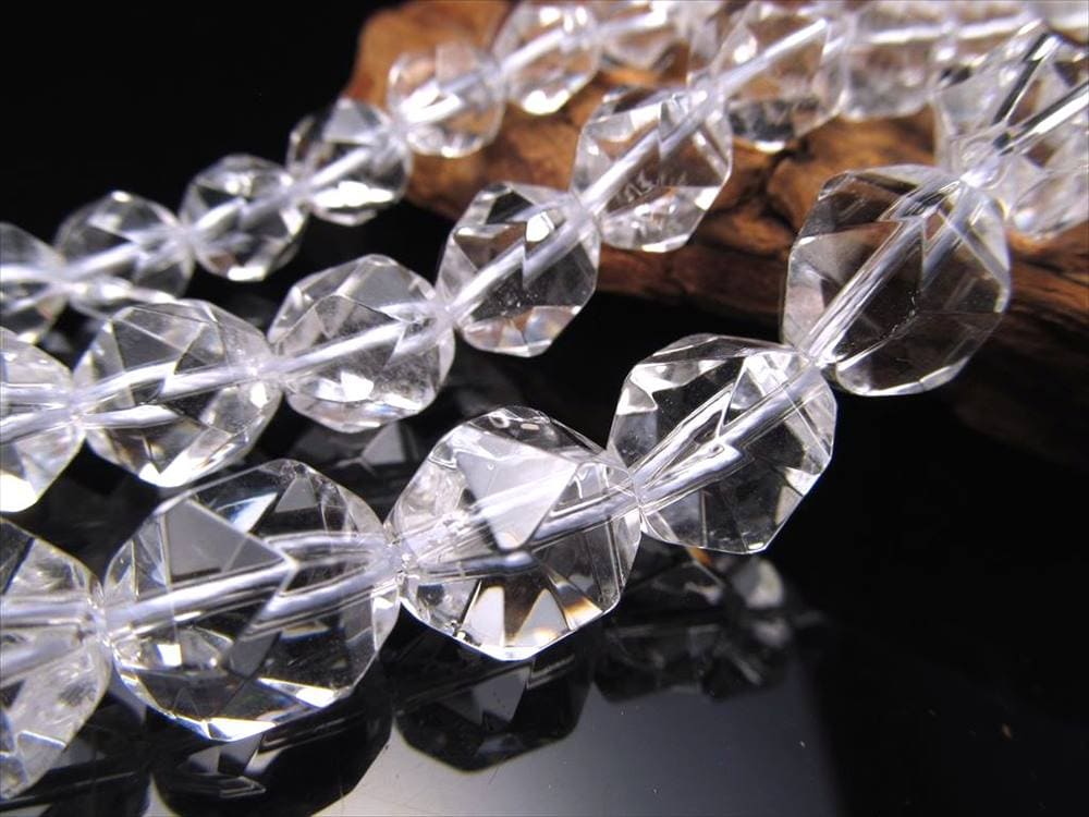 水晶 クォーツ クリスタル 一連 ビーズ