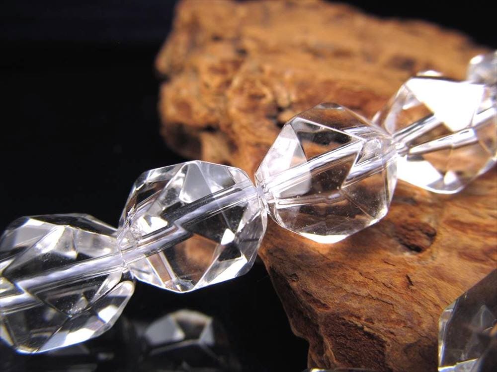 水晶 クォーツ クリスタル 一連 ビーズ