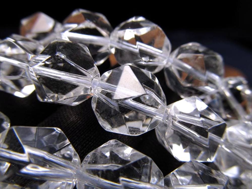 水晶 クォーツ クリスタル 一連 ビーズ