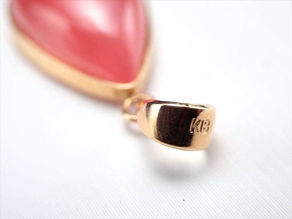 インカローズ ロードクロサイト ペンダント 18K ジュエリー アクセサリー 18金