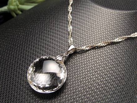 水晶 スターカット ペンダントトップ Silver925