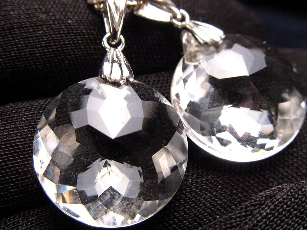 水晶 スターカット ペンダントトップ Silver925